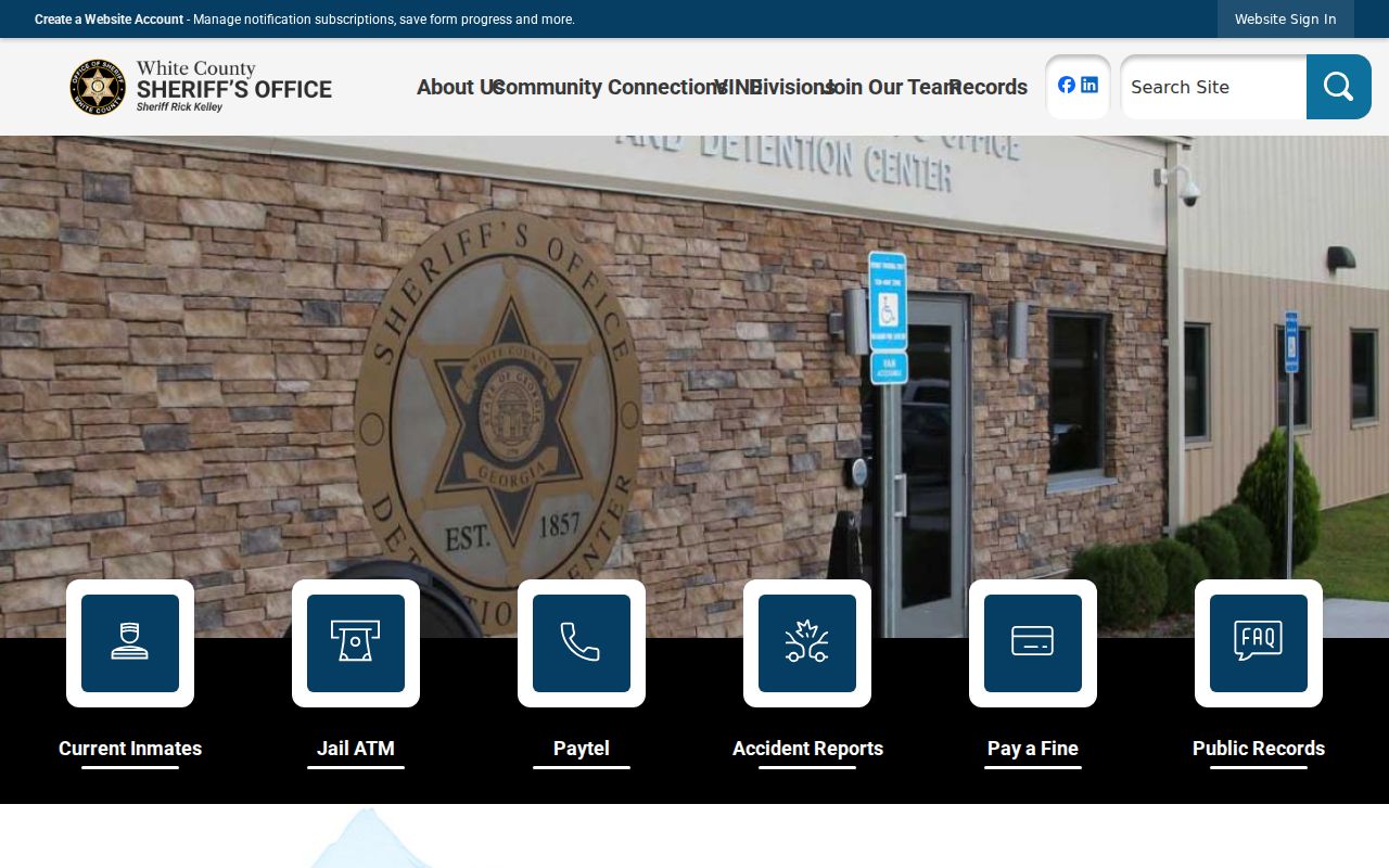 White County Sheriff jail and inmate criminal record hub