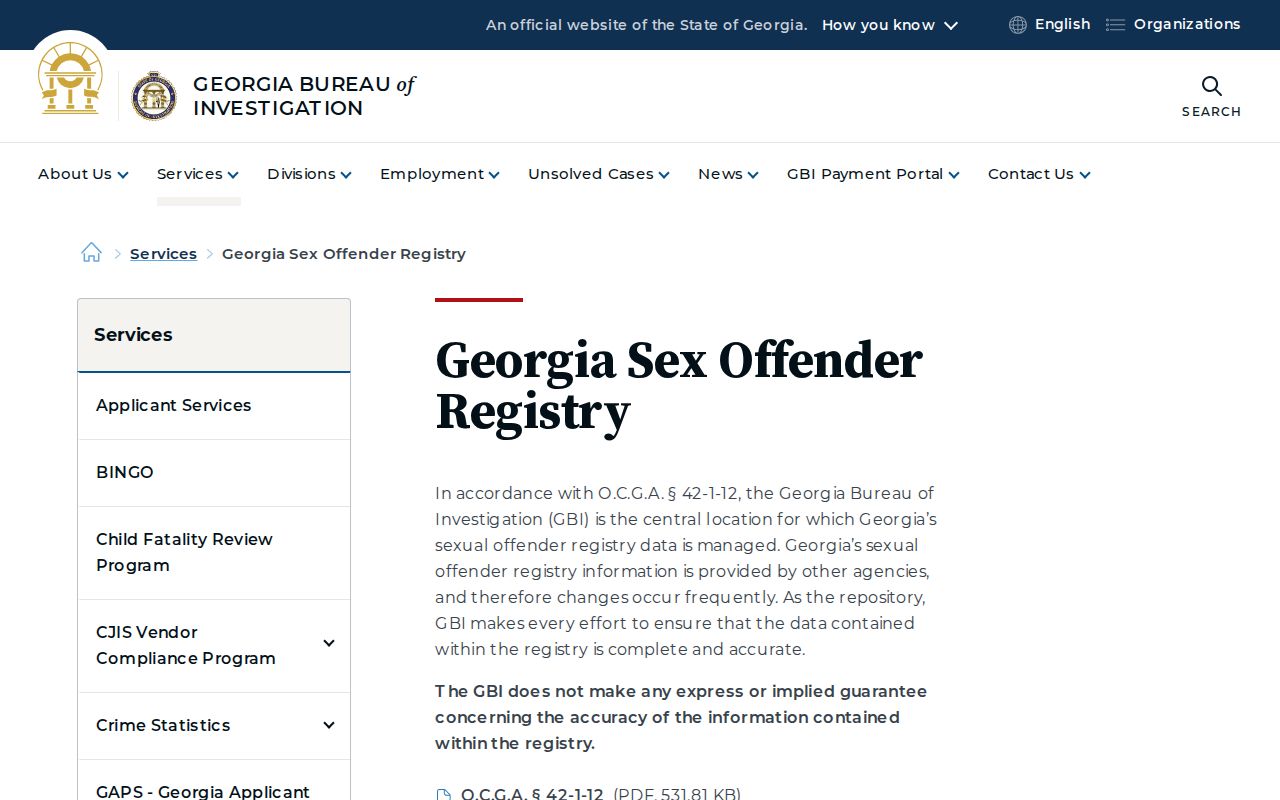 Georgia Sex Offender Registry for White County safety records