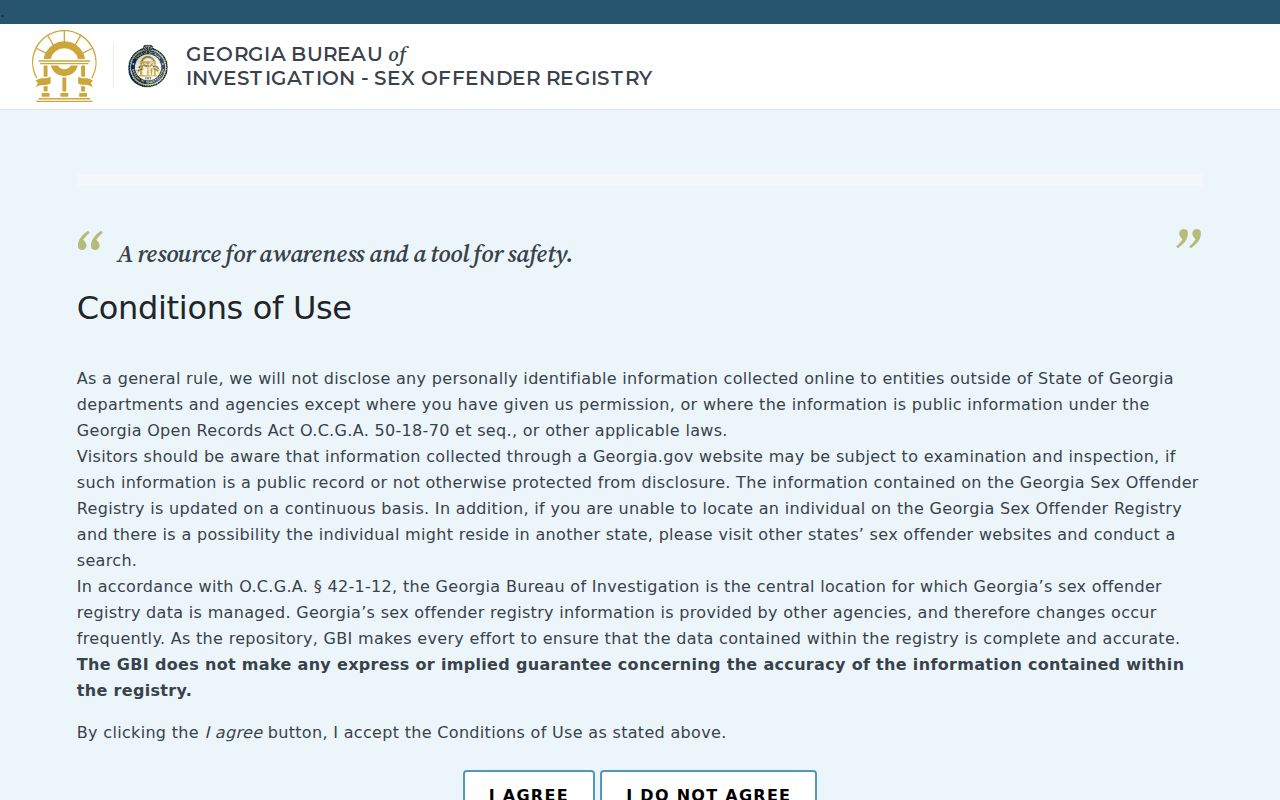 White County sex offender registry search interface