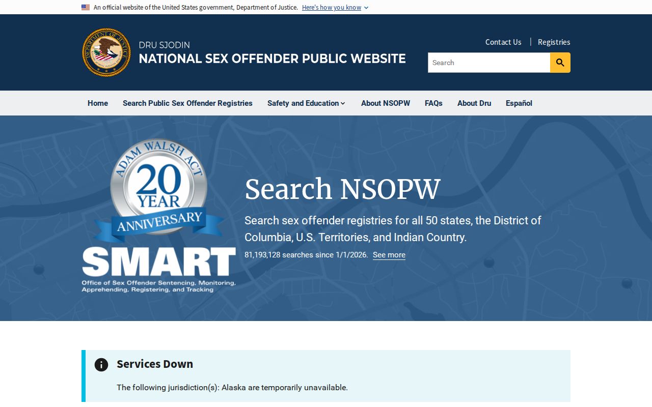 National search used with a White County sex offender lookup