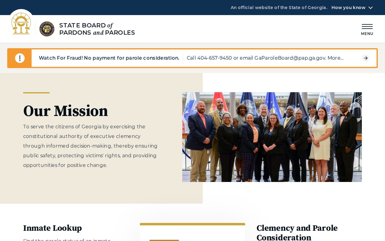 Georgia State Board of Pardons and Paroles official site